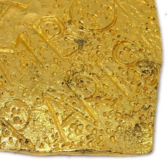 Chanel Bow And Arrow Heart Brooch Pin Gold 93P - Picture 3 of 4